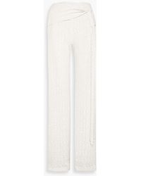 Roland Mouret - Jervis Draped Sequined Crepe Wide-leg Pants - Lyst
