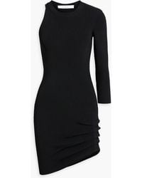 IRO - Aurora One-sleeve Ruched Ribbed-knit Mini Dress - Lyst