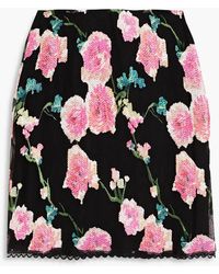 Anna Sui - Embellished Tulle Mini Skirt - Lyst