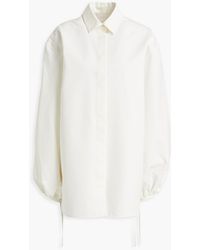 Jil Sander Oversized Cotton And Silk-blend Shirt - White
