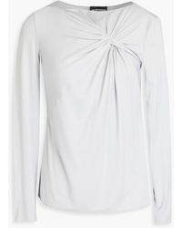 Emporio Armani - Twisted Satin-jersey Top - Lyst