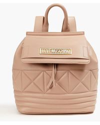 Love Moschino - Quilted Faux Leather Backpack - Lyst