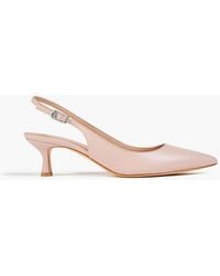 Stuart Weitzman - Isla 50 Leather Slingback Pumps - Lyst