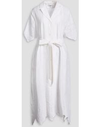 Evi Grintela - Broderie Anglaise Cotton Maxi Shirt Dress - Lyst