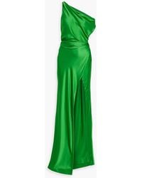 The Sei - One-Shoulder Draped Silk-Satin Gown - Lyst