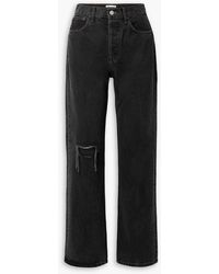 Still Here - Childhood Distressed High-rise Straight-leg Jeans - Lyst