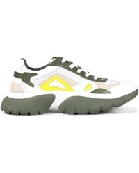 Maje - Color-block Leather, Suede And Mesh Sneakers - Lyst