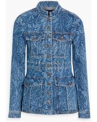 Veronica Beard - Tika Paisley-Print Denim Jacket - Lyst