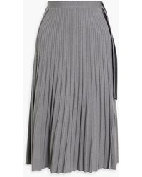 3.1 Phillip Lim - Pleated Ribbed Wool-blend Midi Skirt - Lyst