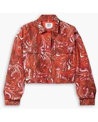 Maisie Wilen - Club Cropped Printed Shell Jacket - Lyst