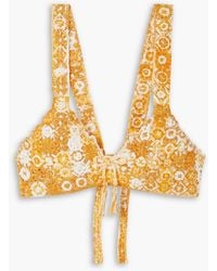 Miguelina - Aline bikini-oberteil aus gehäkelter baumwolle - Lyst