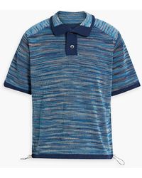 Jacquemus - Space-dyed Ribbed Cotton And Merino Wool-blend Polo Shirt - Lyst