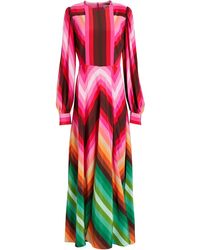 Valentino Garavani - Printed Silk Crepe De Chine Maxi Dress - Lyst