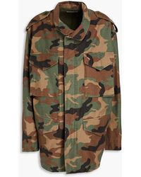Nili Lotan - Jackie Camouflage-print Cotton-blend Jacket - Lyst