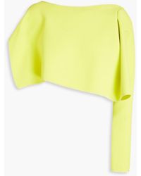 Maticevski - Ballade One-sleeve Cropped Crepe Top - Lyst