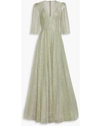 Costarellos - Glittered Tulle Gown - Lyst
