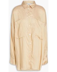 IRO - Oversized Striped Satin Shirt - Lyst