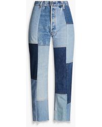 Levi's - Halbhohe cropped jeans mit schmalem bein in patchwork-optik - Lyst