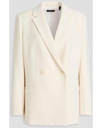 Theory - Double-Breasted Crepe Blazer - Lyst