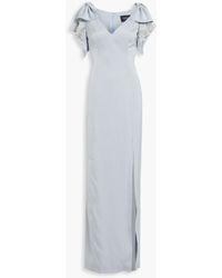 Marchesa - Embellished Satin-crepe Gown - Lyst