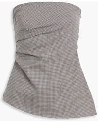Rag & Bone - Genevieve Strapless Houndstooth Wool-Blend Top - Lyst