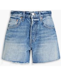 GRLFRND - Jules Faded Denim Shorts - Lyst
