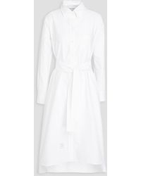 Thom Browne - Belted Cotton Oxford Midi Shirt Dress - Lyst