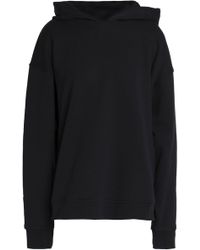 Alexander Wang Oversized Appliquéd French Cotton-terry Hoodie Black