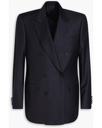 Canali - Double-Breasted Wool-Twill Blazer - Lyst