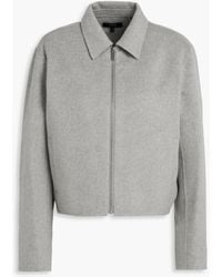Theory - Brushed Wool And Cashmere-Blend Felt Jacket - Lyst