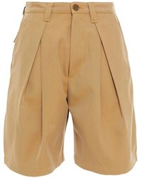 Goldsign Shorts aus twill aus einer baumwollmischung mit falten - Natur