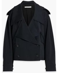 Another Tomorrow - Double-breasted Crepe Jacket - Lyst