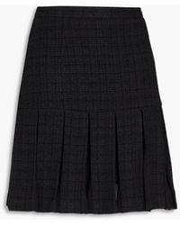 Sandro - Pleated Tweed Mini Skirt - Lyst