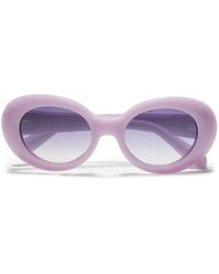 Acne Studios Oval-frame Acetate Sunglasses - Purple
