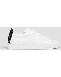 Missoni - Jacquard Knit-trimmed Leather Sneakers - Lyst