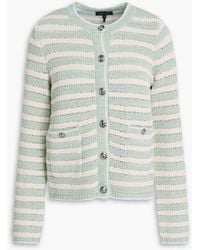 Rag & Bone - Jace Striped Ribbed Cotton-Blend Cardigan - Lyst