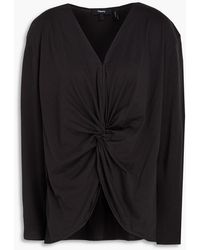 Theory - Twisted Pima Cotton-Jersey Top - Lyst