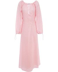 Marysia Swim Broderie Anglaise Cotton Maxi Dress - Pink