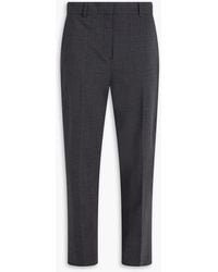 Theory - Testra Cropped Wool-Blend Slim-Leg Pants - Lyst