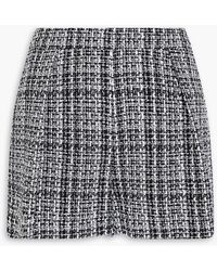 Carolina Herrera - Pleated Cotton-blend Tweed Shorts - Lyst