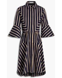 Palmer//Harding Striped Cotton-blend Poplin Shirt Dress - Multicolour