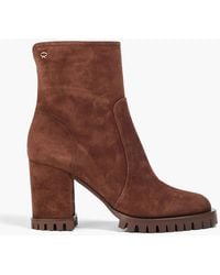 Gianvito Rossi - Timber Suede Ankle Boots - Lyst