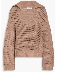 NAADAM - Pointelle-knit Cotton Polo Sweater - Lyst