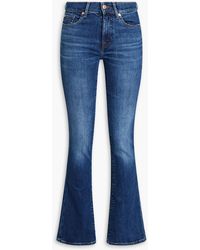 7 For All Mankind - Faded Low-rise Bootcut Jeans - Lyst