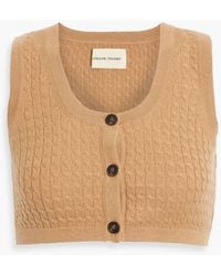 Loulou Studio - Naga Cropped Cable-knit Wool And Cashmere-blend Top - Lyst