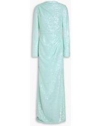 Erdem - Draped Sequined Georgette Gown - Lyst