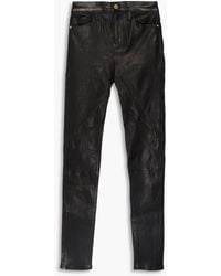 FRAME - Le High Skinny Leather Skinny Pants - Lyst