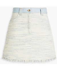 Sandro - Bertille Cotton-blend Bouclé-tweed Mini Skirt - Lyst