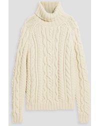 Dolce & Gabbana - Oversized Cable-knit Wool And Alpaca-blend Turtleneck Sweater - Lyst
