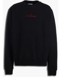 Maison Margiela - Embroidered French Cotton-terry Sweatshirt - Lyst